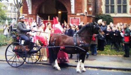 St Nicholas arrives at St Michael's 