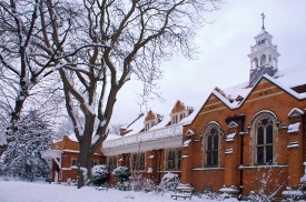 Church in snow