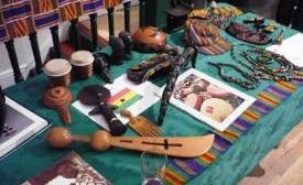 Ghanaian artefacts display