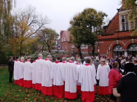 Choir at War Memorial 2010