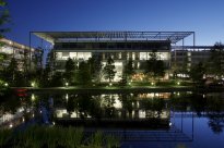 Chiswick Park at night